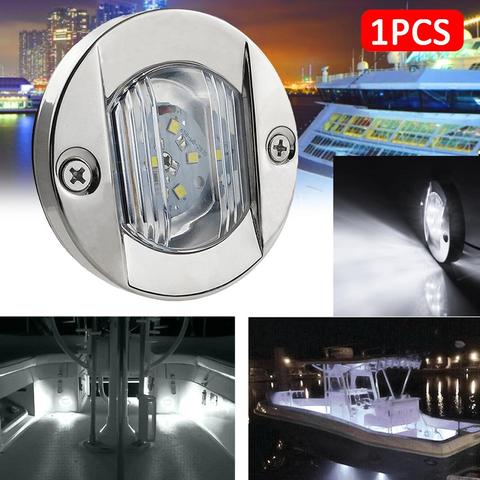 DC 12V Marine/Boat LED Round Cool White LED Yacht Accessories Blue/White 